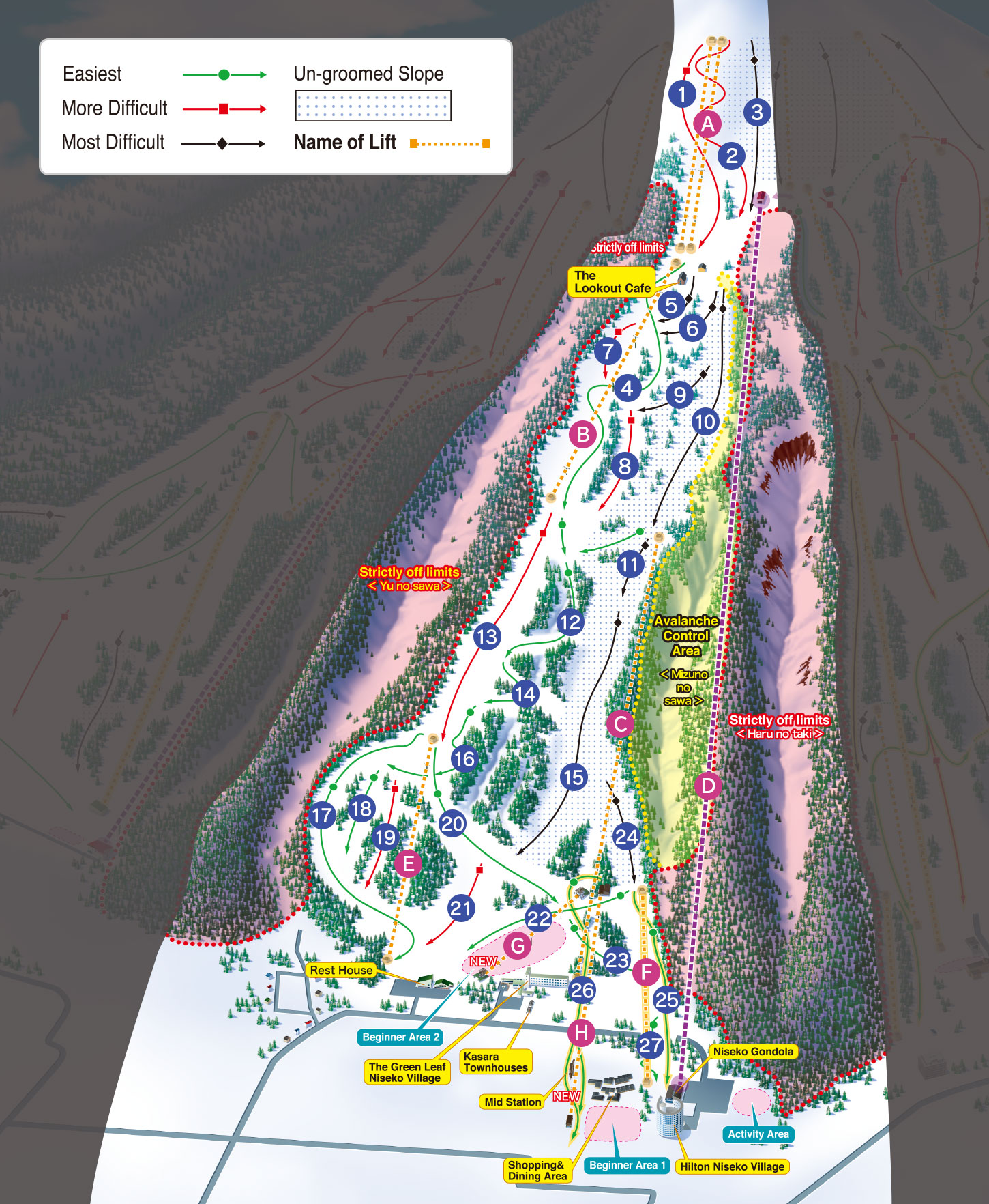 Map Of Niseko Ski Village