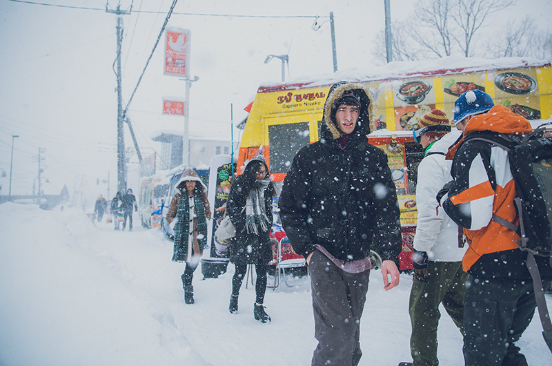 niseko united hirafu snowy streets