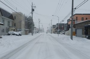 kutchan town snowy