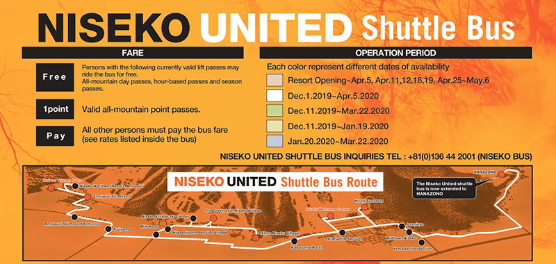 niseko united shuttle bus 2020