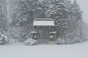 snowy shrine niseko japan