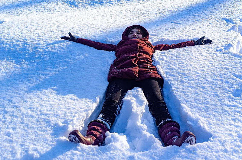 snow angel niseko japan