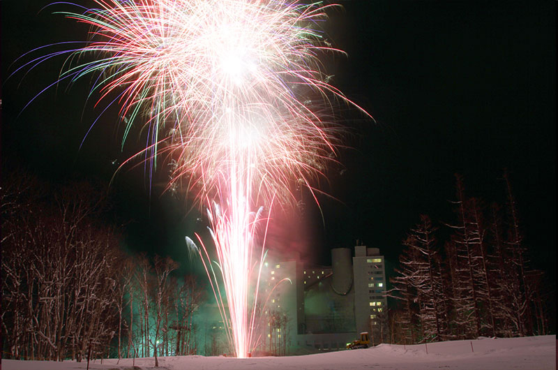 niseko village chinese new year fireworks