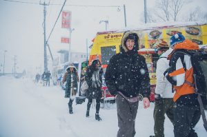 niseko hirafu snowy streets