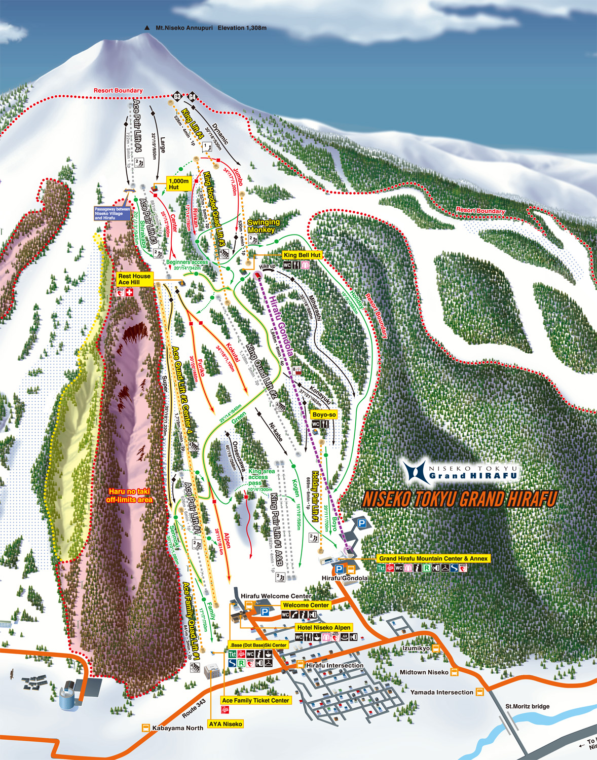 Niseko United Trail Map Niseko Tokyu Grand Hirafu | Niseko United